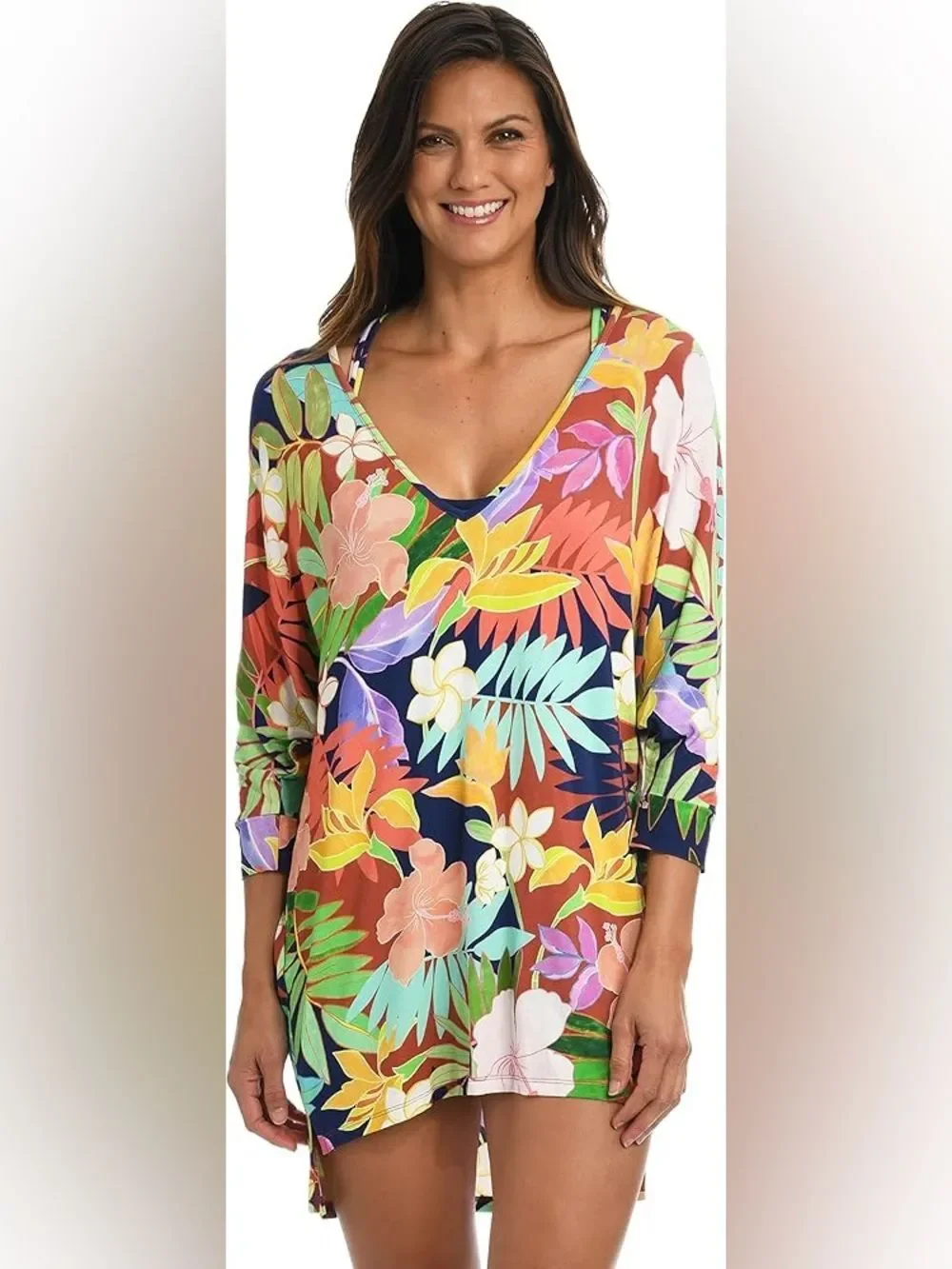 Citrus Women's Standard Tunic Swimsuit Cover Up NWT XS Multi in the Tropics